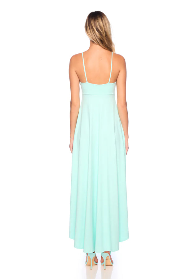 Sweetheart String High Low Dress - Mint Creme