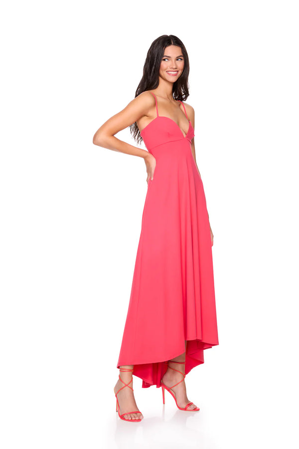 Sweetheart String High Low Dress - Watermelon