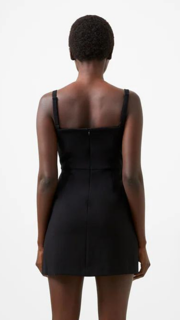 Whisper Square Neck Dress - Black