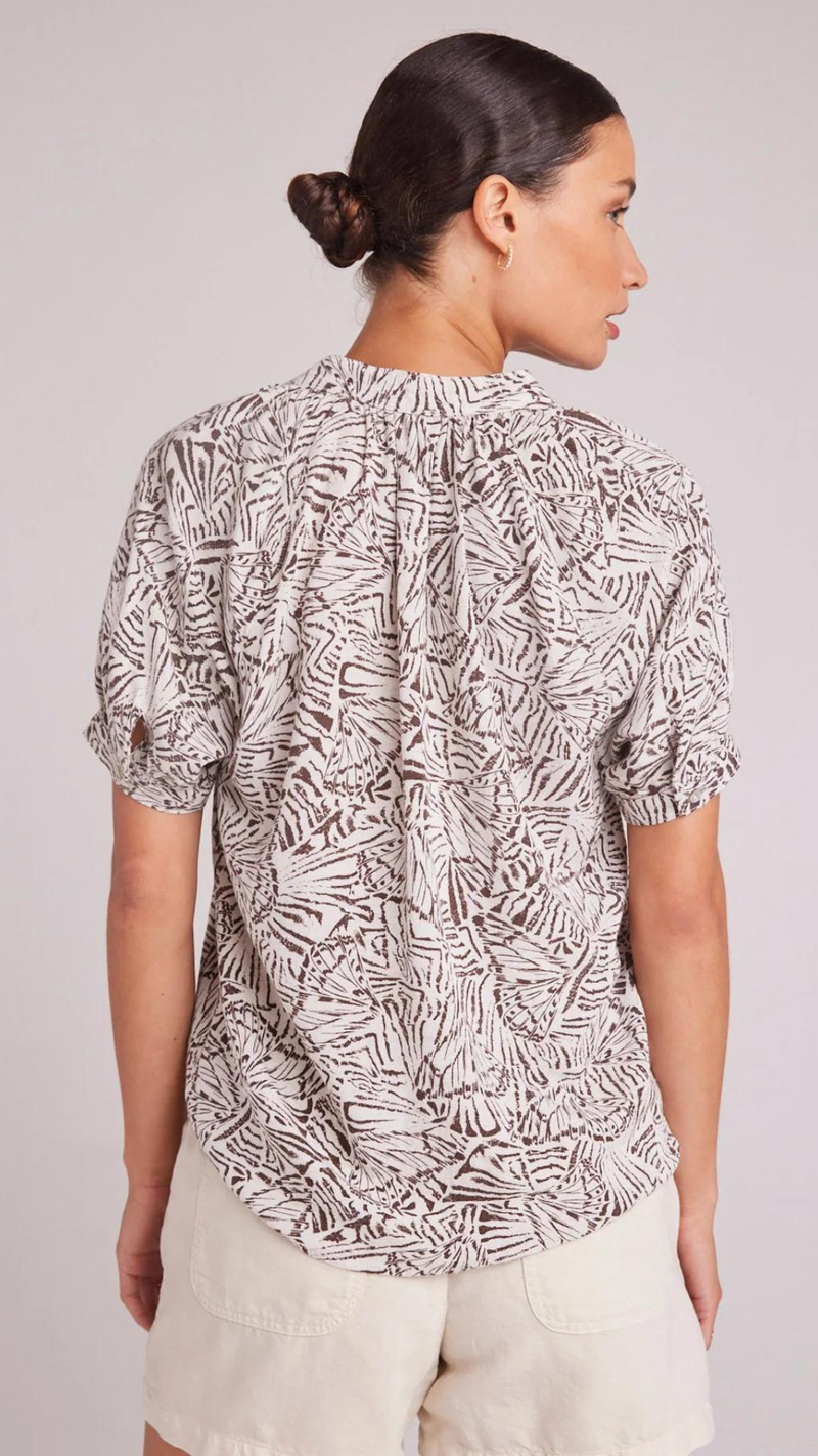 Short Sleeve Shirred Raglan - Papillon Print