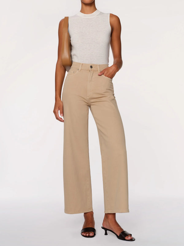 Hepburn Wide Leg High Rise Ankle Jeans