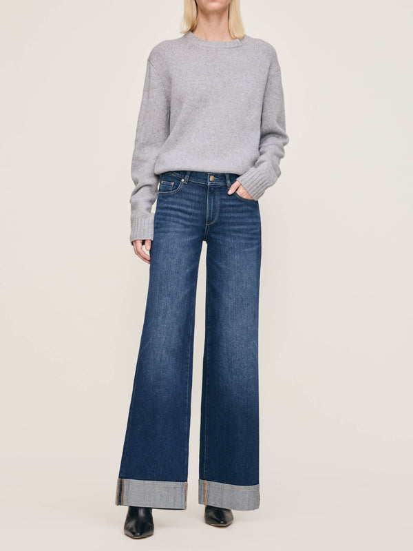 Hepburn Wide Leg Mid Rise 32" Jeans
