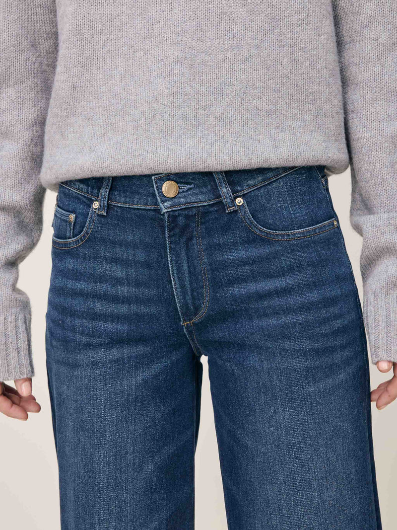 Hepburn Wide Leg Mid Rise 32" Jeans