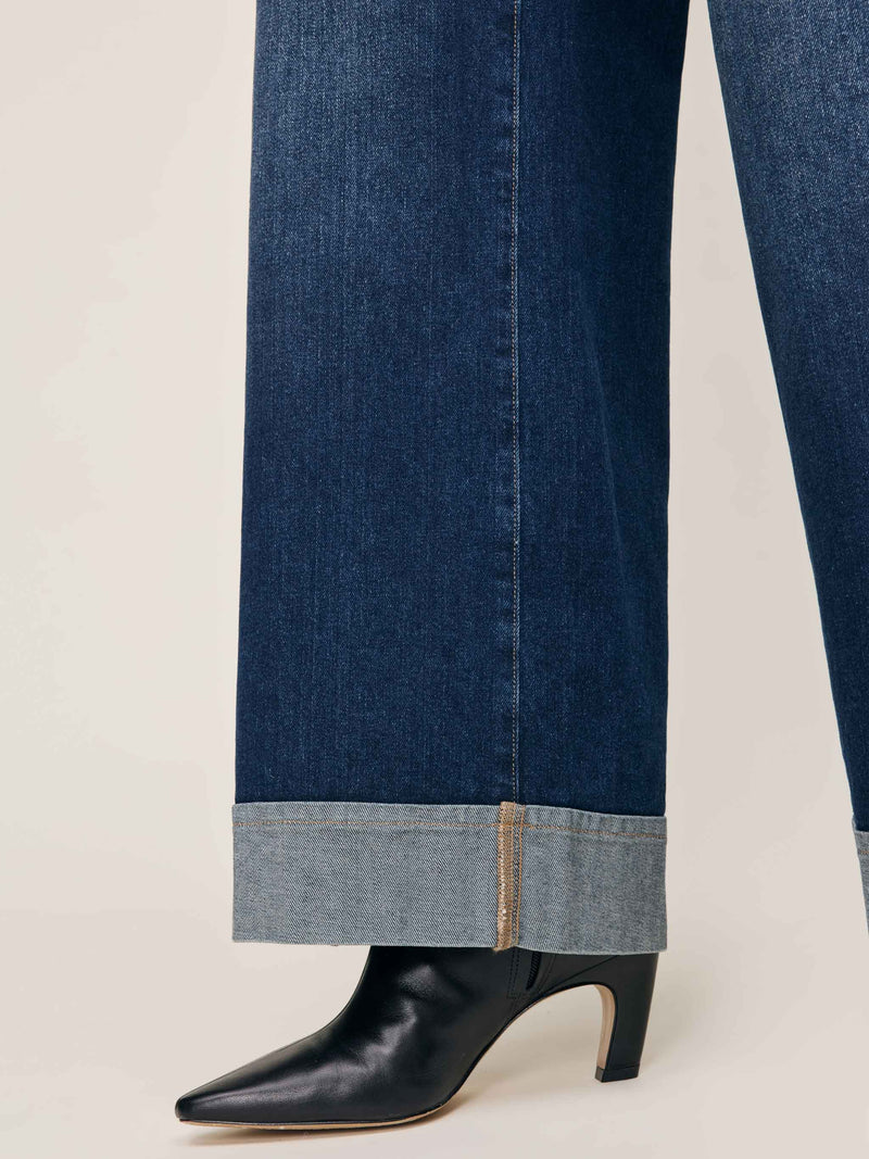 Hepburn Wide Leg Mid Rise 32" Jeans
