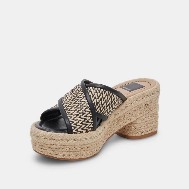 Eldora - White and Black Raffia