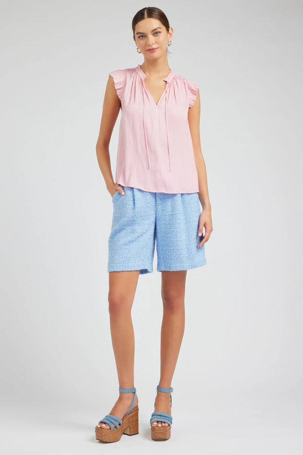 Margot Pleated Sleeve Blouse - Pink