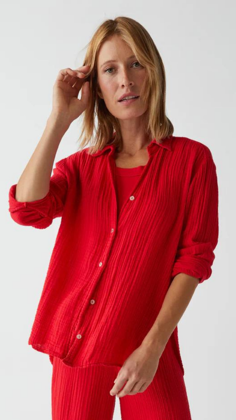 Leo Gauze Button Down - Tamale