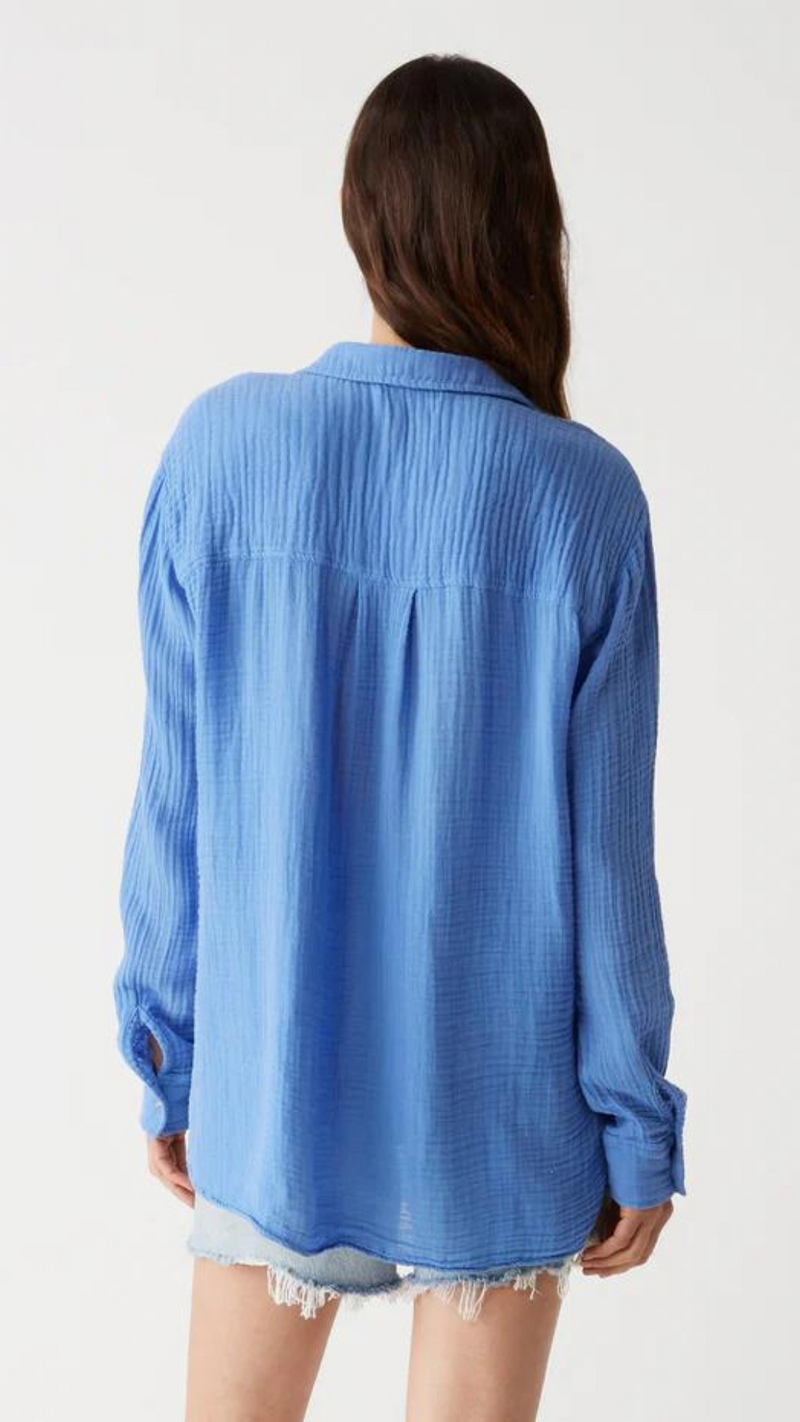 Leo Gauze Button Down - Salt Water