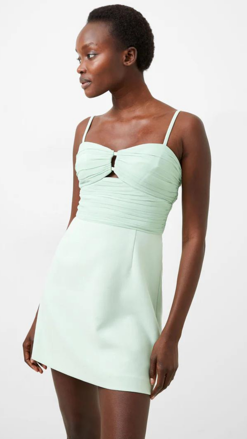 Whisper Strappy Tulle Dress - Subtle Green