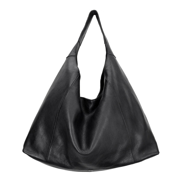 Lindsey Leather Tote Bag - Black