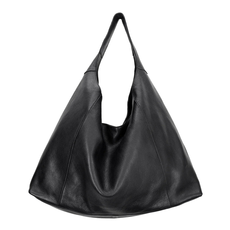 Lindsey Leather Tote Bag - Black