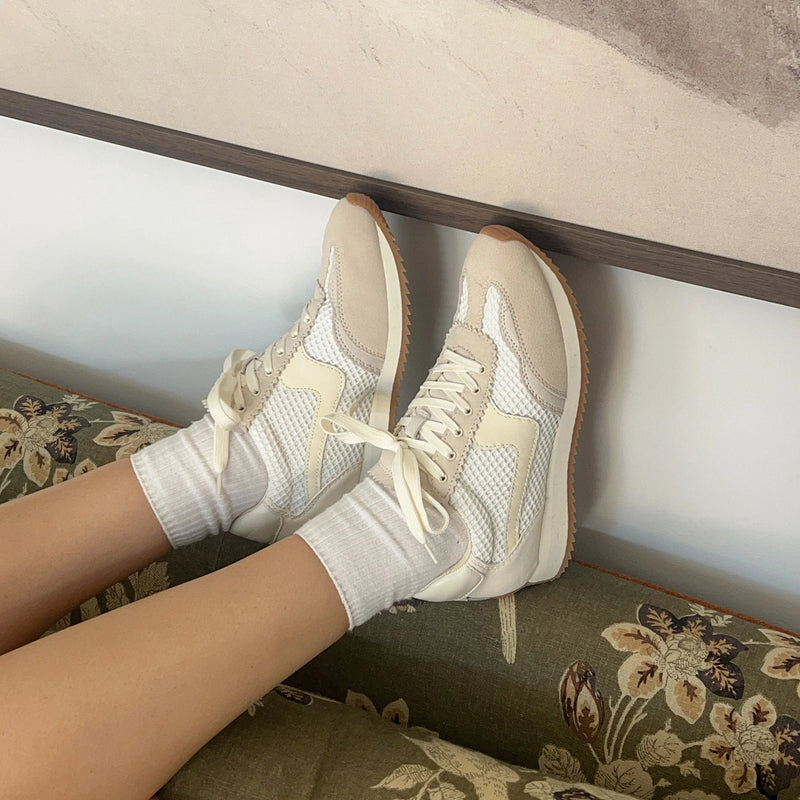Woven Mesh Sneakers White