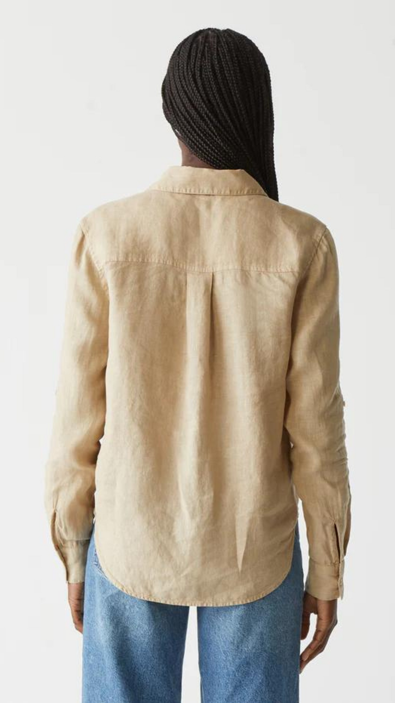 Spencer Linen Button Down - Natural