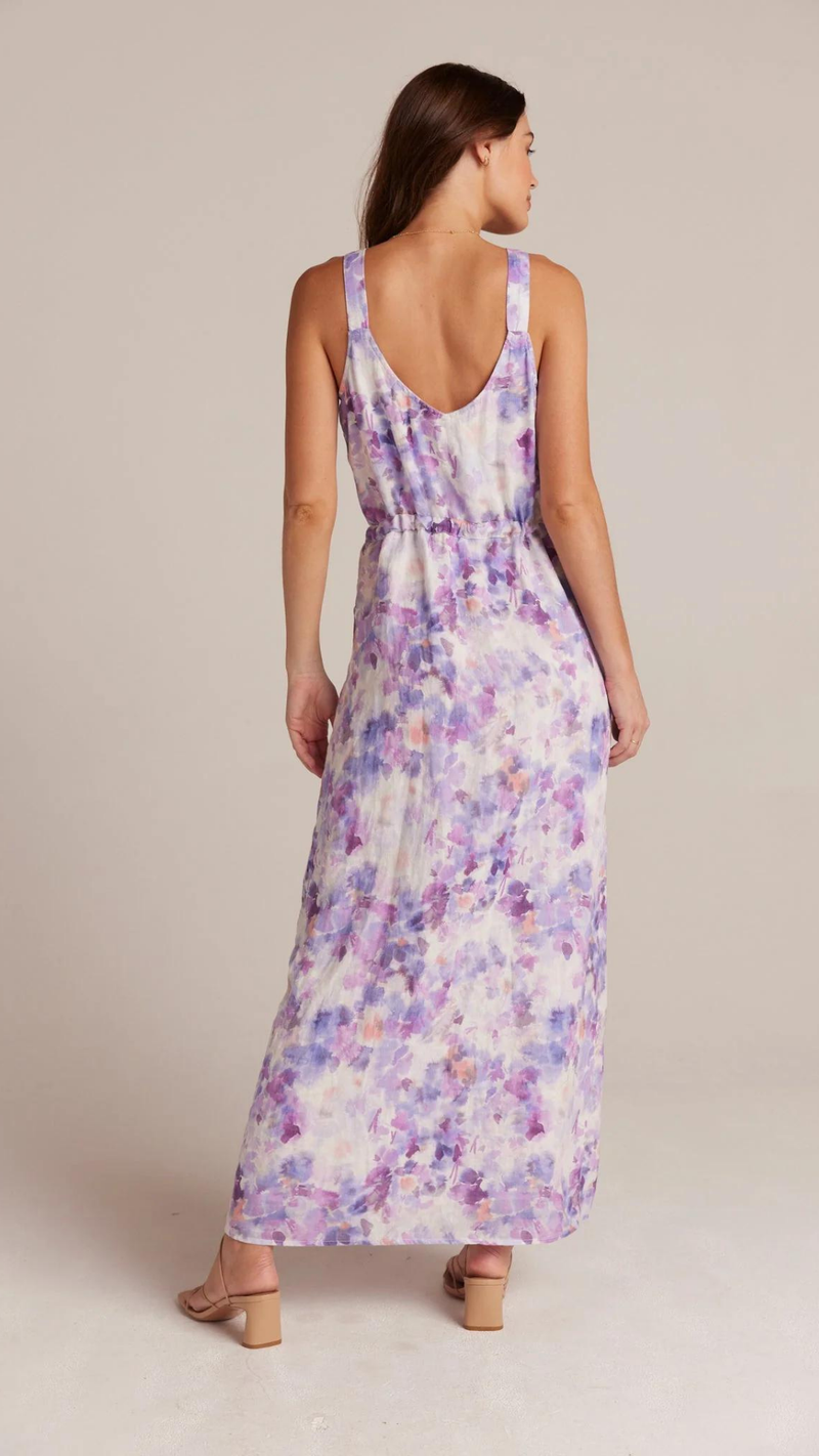 Linen Button Front Dress - Iris Floral