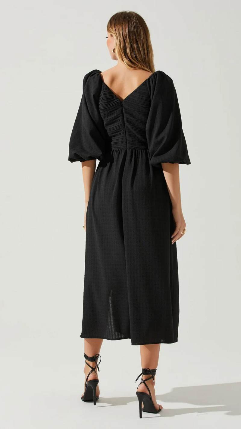 Juniper Dress - Black Textured