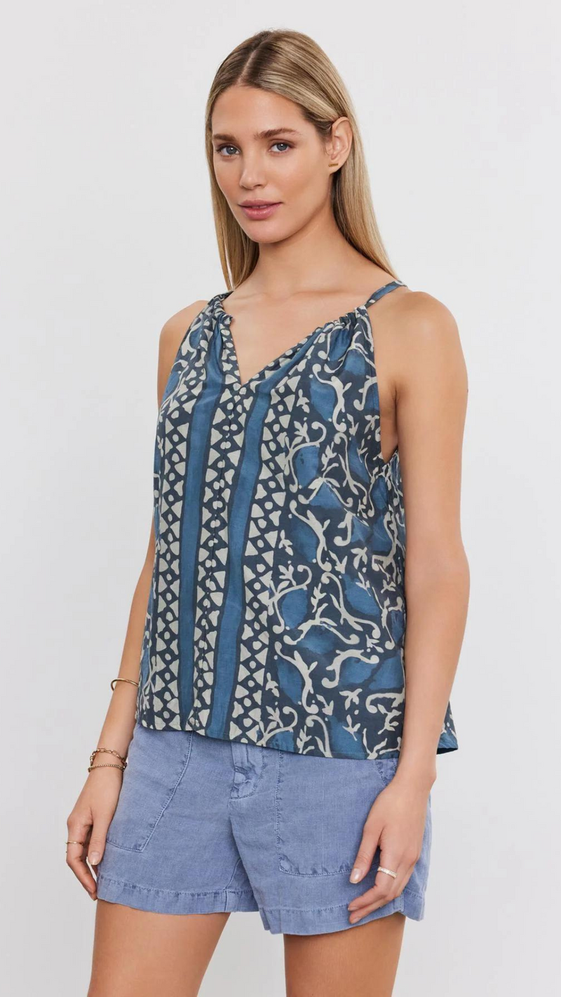 Rhea Tank - Blue Print