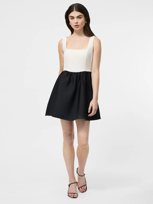 Taffeta Square Neck Mini Dress