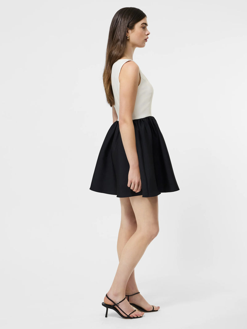 Taffeta Square Neck Mini Dress