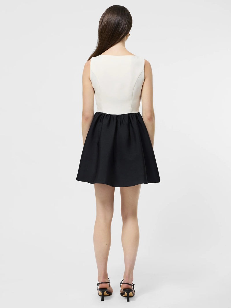 Taffeta Square Neck Mini Dress