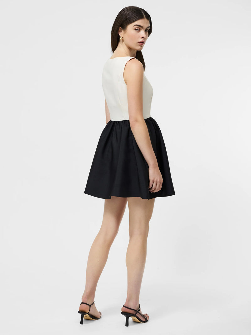Taffeta Square Neck Mini Dress