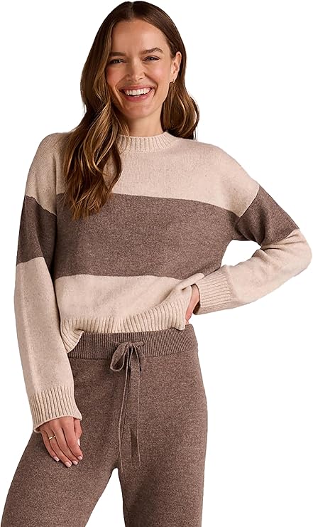 Cashmere Blend Crew Neck Sweater