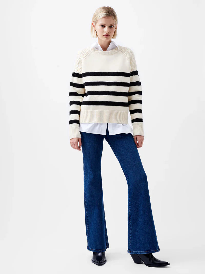 Quinley Stripe Sweater - Classic Cream and Black