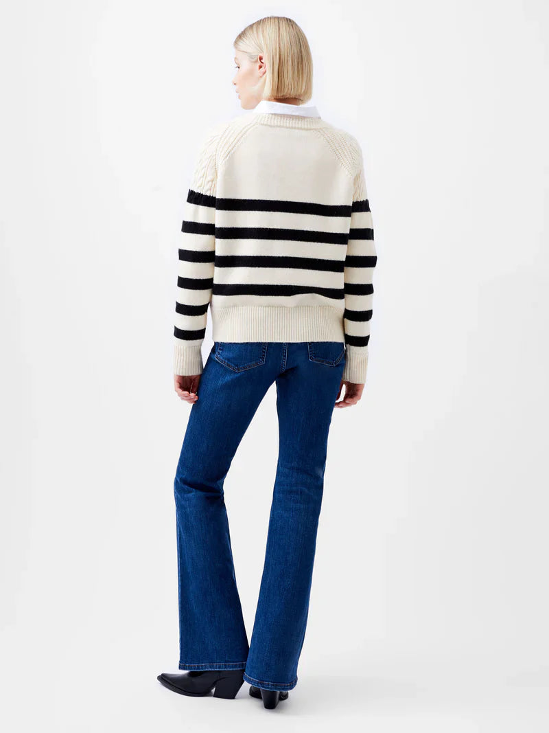 Quinley Stripe Sweater - Classic Cream and Black