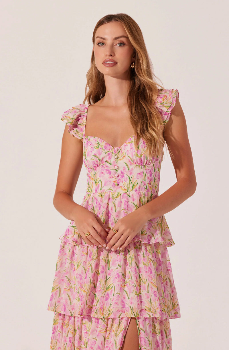 Midsummer Floral Tiered Maxi Dress