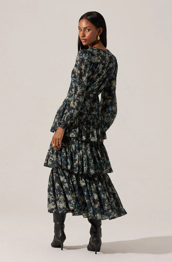 Franchesca Tiered Ruffle Midi Dress