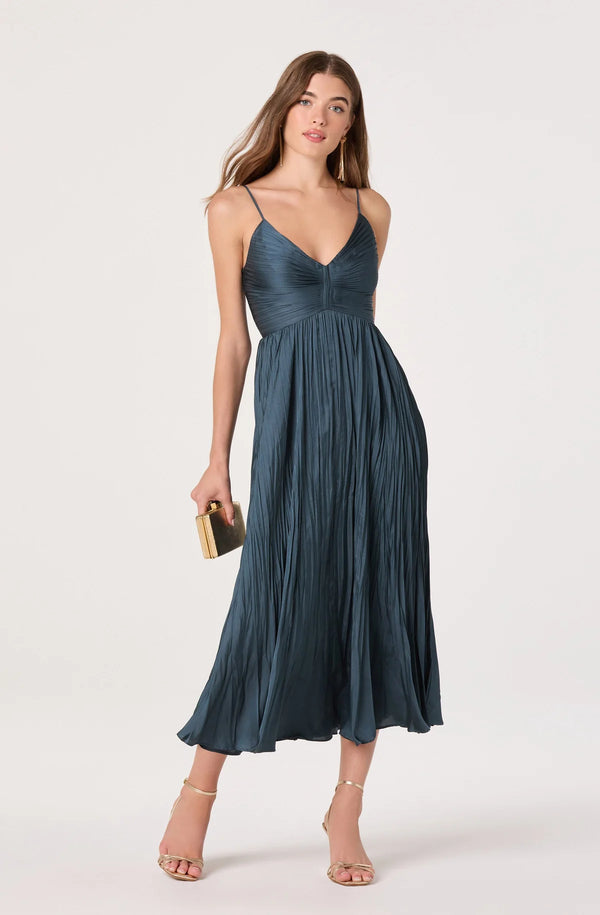 Maeve Pleated Mini Dress