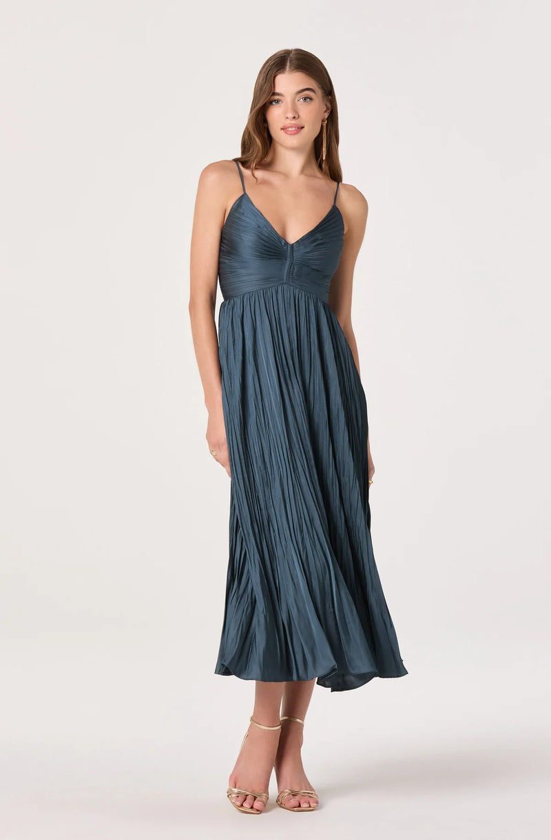 Maeve Pleated Mini Dress