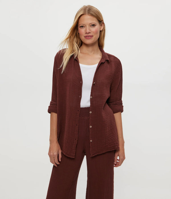 Leo Gauze Button Down Shirt