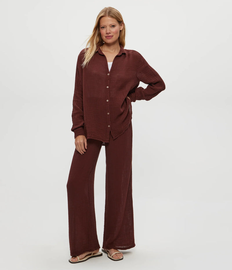 Leo Gauze Button Down Shirt