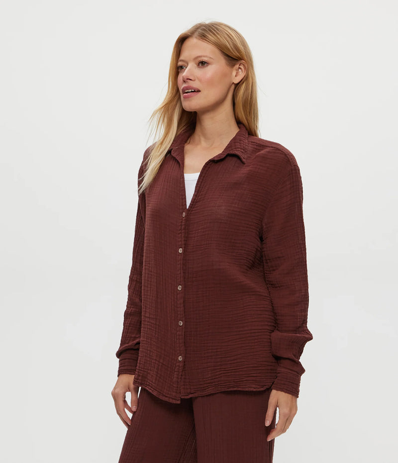 Leo Gauze Button Down Shirt