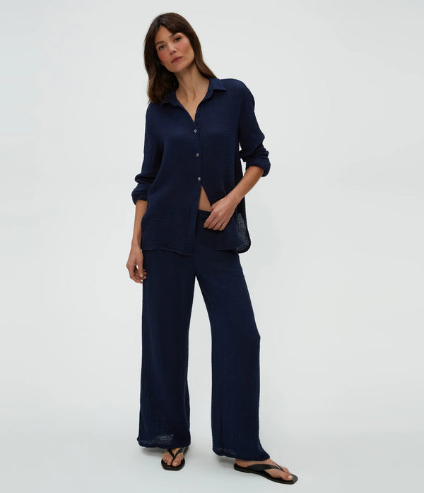 Leo Gauze Button Down Shirt - Noctournal