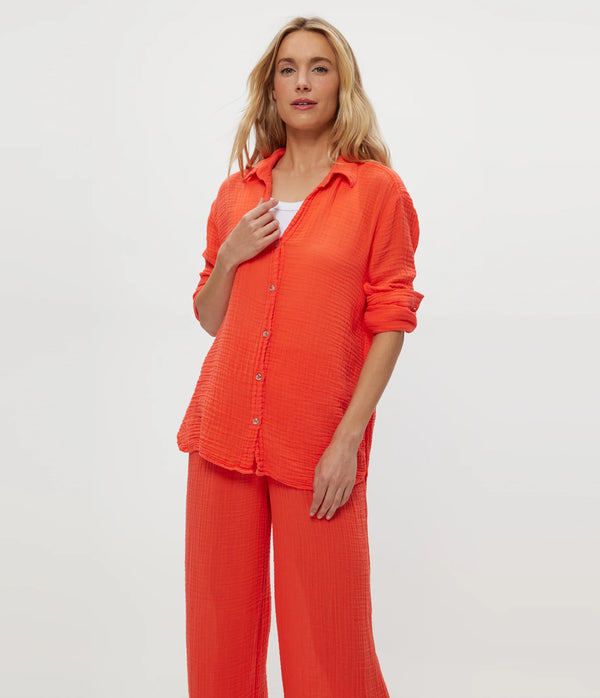 Leo Gauze Button Down Shirt
