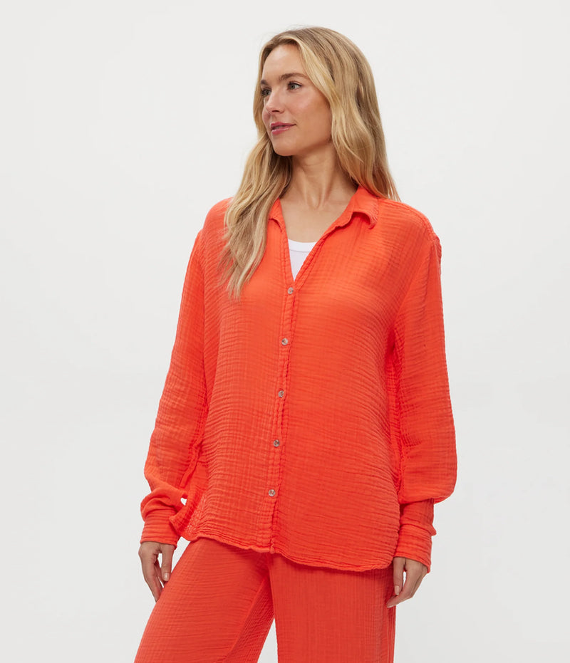 Leo Gauze Button Down Shirt