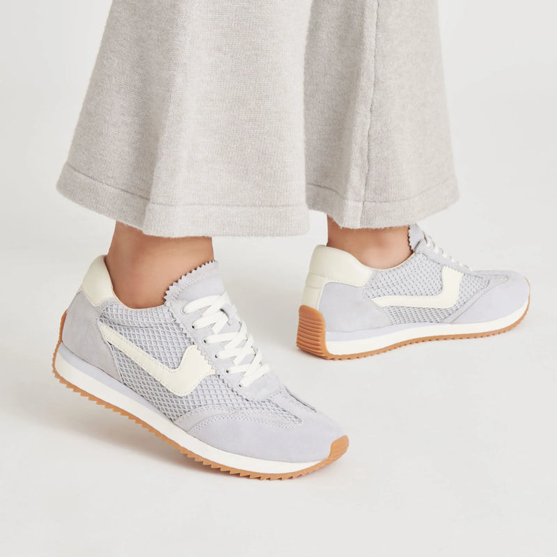 Dusty Blue Woven Mesh Sneakers
