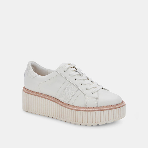 TIGER SNEAKER - White Leather
