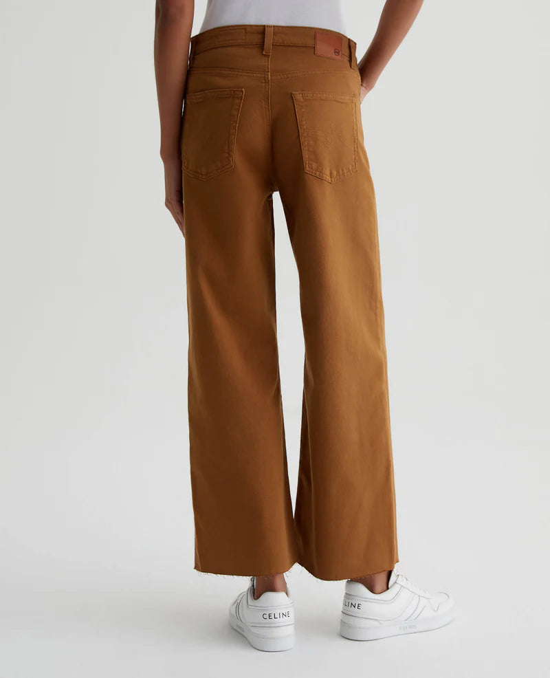 Saige Raw Hem Ankle Wide Leg Jeans