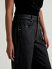 Hattie Crop - Leatherette Super Black