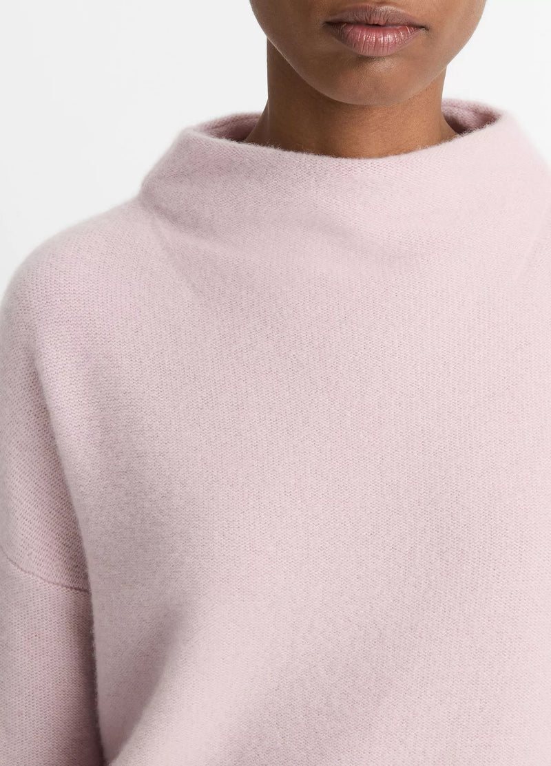 Plush Cashmere Funnel Neck Sweater - Lotus