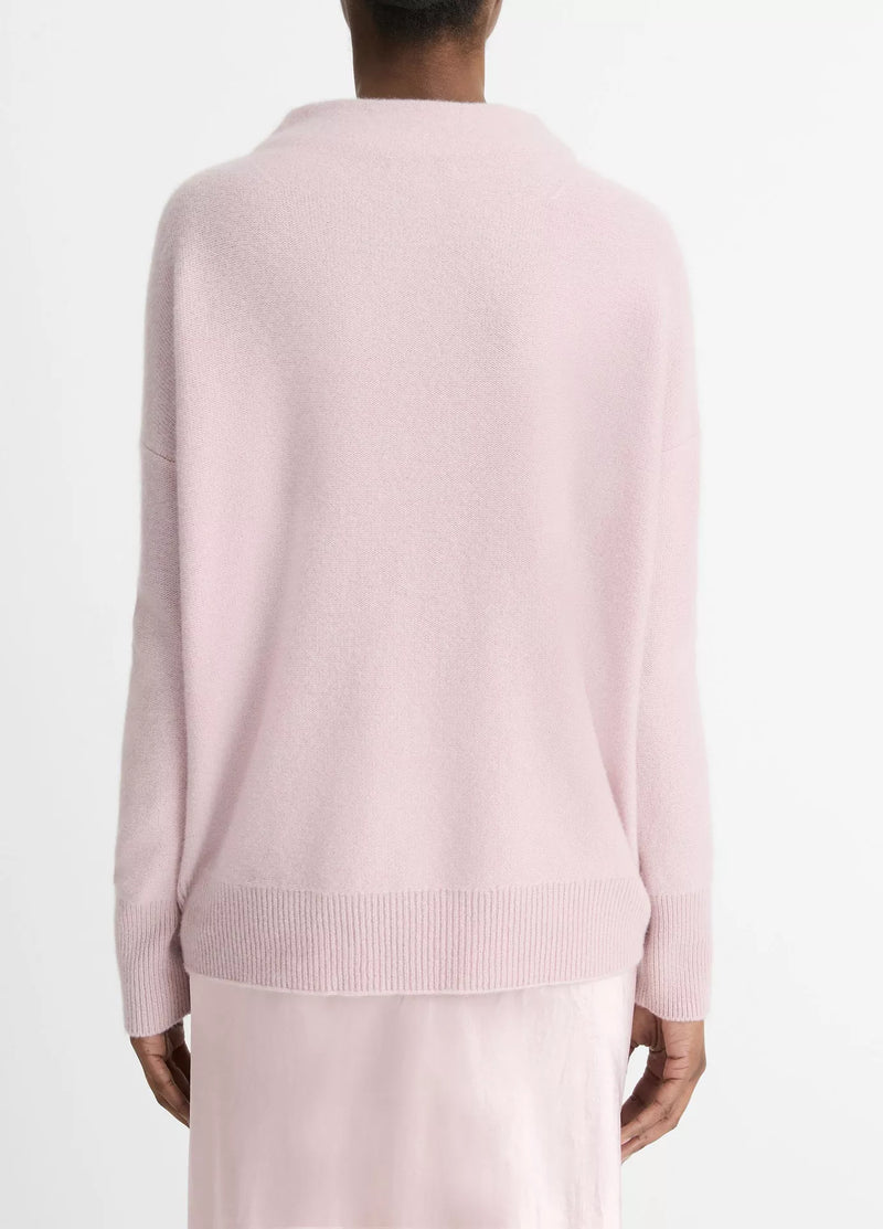 Plush Cashmere Funnel Neck Sweater - Lotus