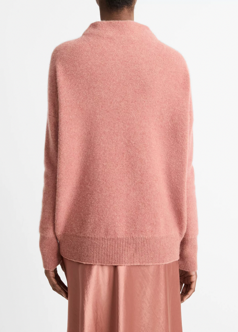 Cashmere Funnel Neck Sweater - Vintage Rose