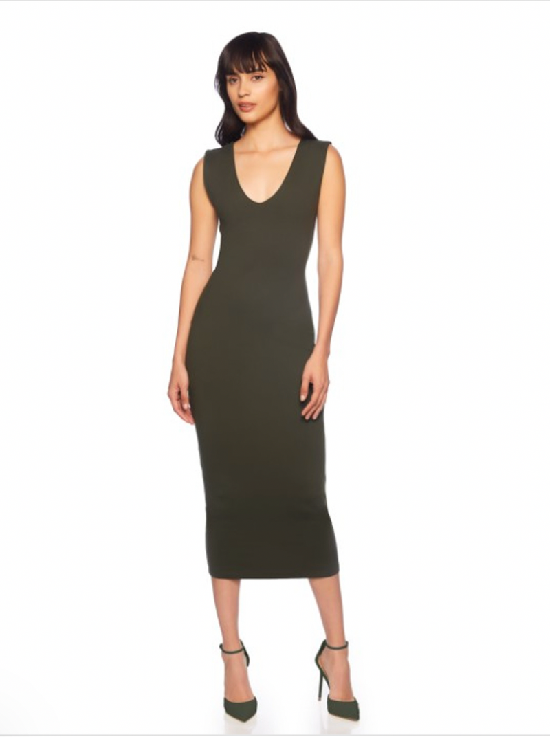 V Front Tank Dress, Hunter