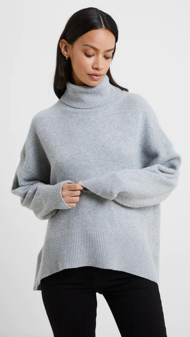Vhari Turtleneck Sweater - Light Grey