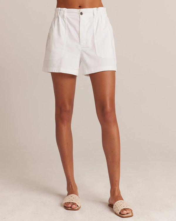 Callie Ruffle Short - White