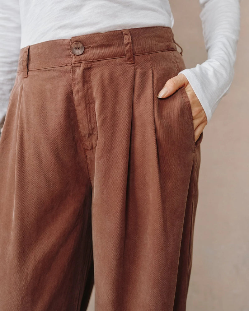 Double Pleated Wide Leg High Waist Pant