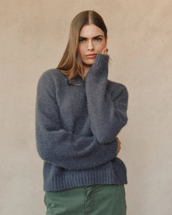 Drop Shoulder Sweater - Galaxy Smoke