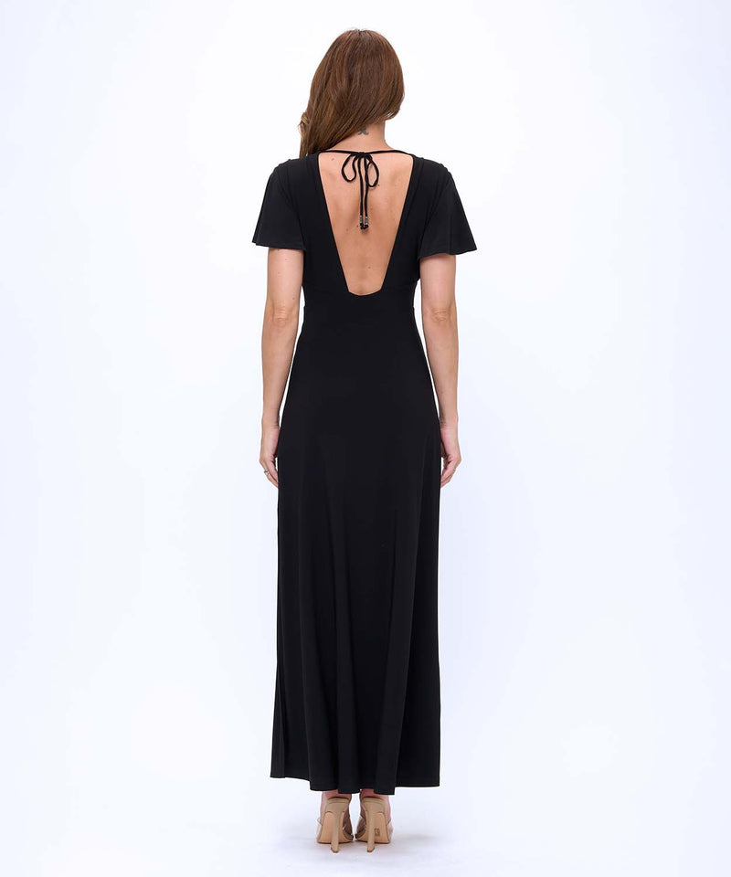 Short Sleeved V-Neck Dress